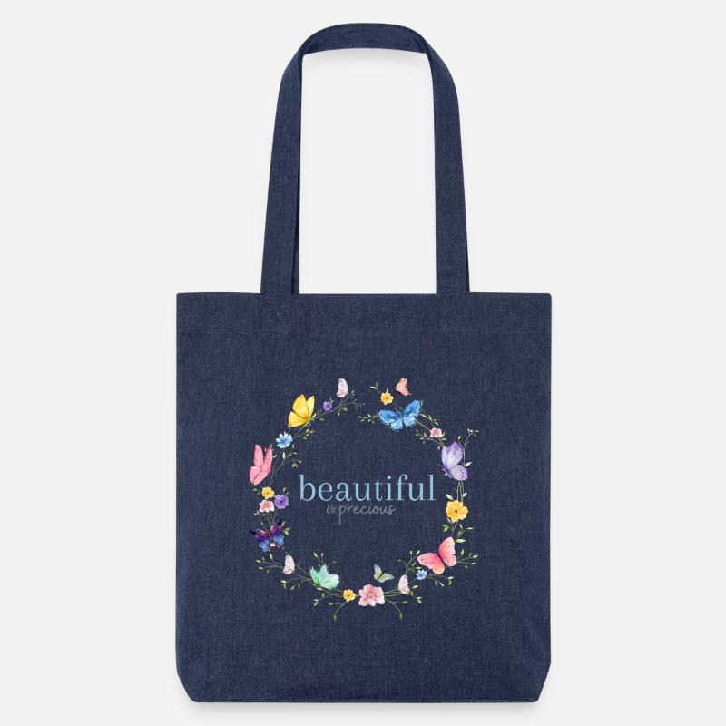precious & beautiful - Stanley/Stella recycelter Heavyweight Stoffbeutel - melange Blue