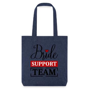 Braut Support Team - Stanley/Stella recycelter Heavyweight Stoffbeutel - melange Blue - Vorne