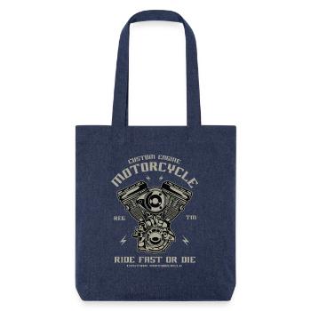 Custom Engine - Stanley/Stella recycelter Heavyweight Stoffbeutel - melange Blue - Vorne