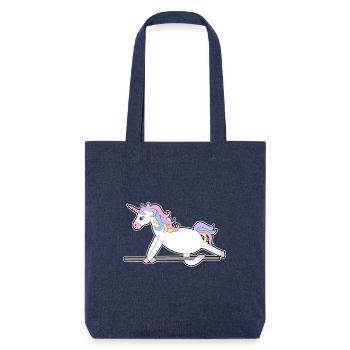 Licorne solde solde cadeau idée enfants - Tote bag épais recyclé Stanley/Stella - mélange bleu - Devant