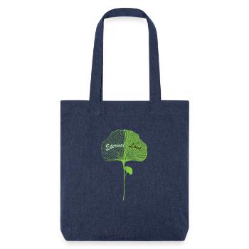 Ginkgo Liebe Ginkgo Love - Stanley/Stella recycelter Heavyweight Stoffbeutel - melange Blue - Vorne