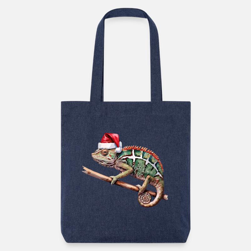 Weihnachts Chamäeon - Stanley/Stella recycelter Heavyweight Stoffbeutel - melange Blue
