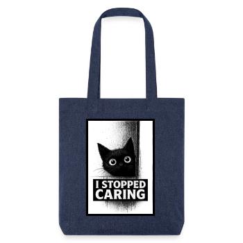 Arrêté de s’intéresser à Chat - Tote bag épais recyclé Stanley/Stella - mélange bleu - Devant