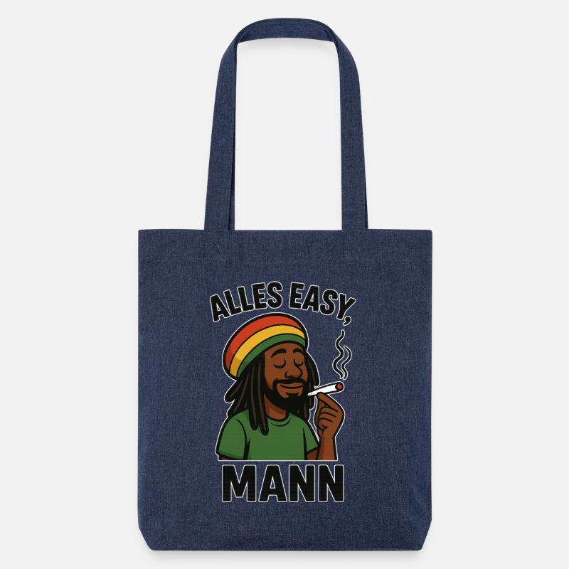 Alles Easy Mann - Stanley/Stella recycelter Heavyweight Stoffbeutel - melange Blue