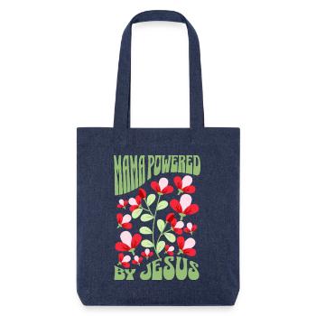 Maman chrétienne propulsée par Jésus T-shirt cadeau - Tote bag épais recyclé Stanley/Stella - mélange bleu - Devant