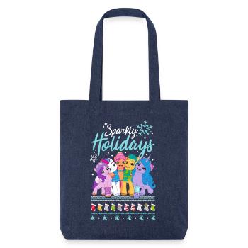 My little Pony Sparkly Holidays - Stanley/Stella recycelter Heavyweight Stoffbeutel - melange Blue - Vorne