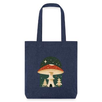 Christmas Portal Mushroom - Stanley/Stella recycelter Heavyweight Stoffbeutel - melange Blue - Vorne