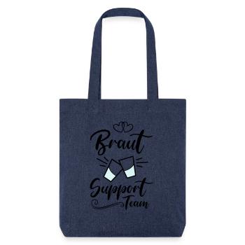 braut support team kurze - Stanley/Stella recycelter Heavyweight Stoffbeutel - melange Blue - Vorne