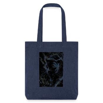 Panthère noire aux accents bleus - Tote bag épais recyclé Stanley/Stella - mélange bleu - Devant