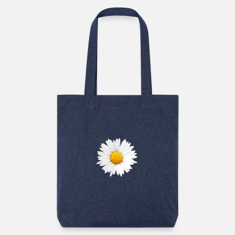 Gänseblümchen - Stanley/Stella recycelter Heavyweight Stoffbeutel - melange Blue