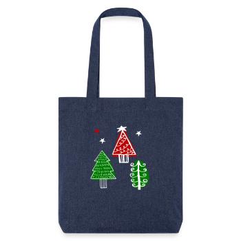 Sapin de Noël - Tote bag épais recyclé Stanley/Stella - mélange bleu - Devant