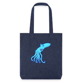 Oktopus Kraken Tintenfisch Kopffüßer Riesenkalmar - Stanley/Stella recycelter Heavyweight Stoffbeutel - melange Blue - Vorne
