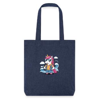 Funny Summer Unicorn - Stanley/Stella Heavyweight Recycled Tote Bag - melange blue - Front