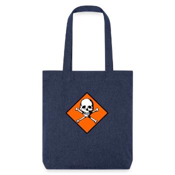 Schädel und Knochen - Stanley/Stella recycelter Heavyweight Stoffbeutel - melange Blue - Vorne