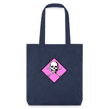 Schädel und Knochen - Stanley/Stella recycelter Heavyweight Stoffbeutel - melange Blue - Vorne