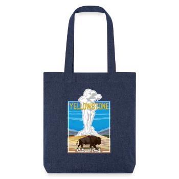 Geyser de Bison du parc national de Yellowstone - Tote bag épais recyclé Stanley/Stella - mélange bleu - Devant