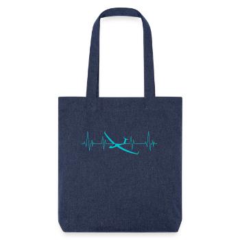 Heartbeat soaring Heartbeat glider - Stanley/Stella Heavyweight Recycled Tote Bag - melange blue - Front