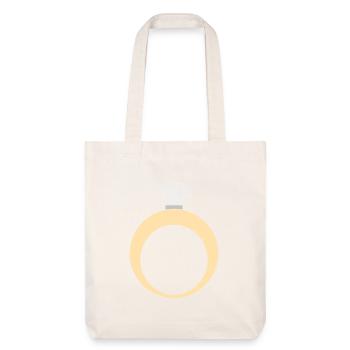Ring wedding ring engagement ring - Stanley/Stella Heavyweight Recycled Tote Bag - natural white - Front