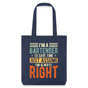 Barman - Tote bag épais recyclé Stanley/Stella - mélange bleu - Devant