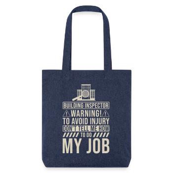 Building Inspector Gift - Stanley/Stella Heavyweight Recycled Tote Bag - melange blue - Front
