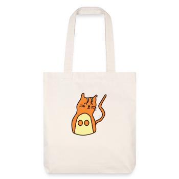 Chat dessiné à la main - Tote bag épais recyclé Stanley/Stella - blanc cassé - Devant