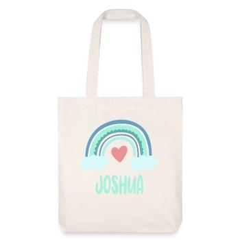 Joshua Name Rainbow Baby - Stanley/Stella Heavyweight Recycled Tote Bag - natural white - Front