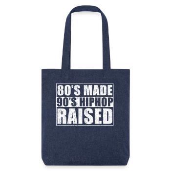 Les années 80 ont fait que le hip-hop des années 90 a augmenté - Tote bag épais recyclé Stanley/Stella - mélange bleu - Devant