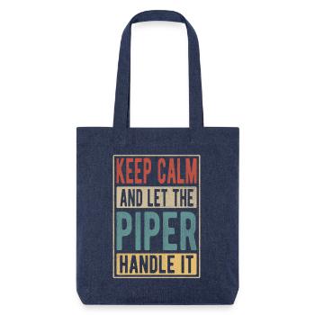 Cadeau Piper Retro - Tote bag épais recyclé Stanley/Stella - mélange bleu - Devant