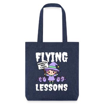 COURS DE PILOTAGE - WITCH HALLOWEEN - Tote bag épais recyclé Stanley/Stella - mélange bleu - Devant