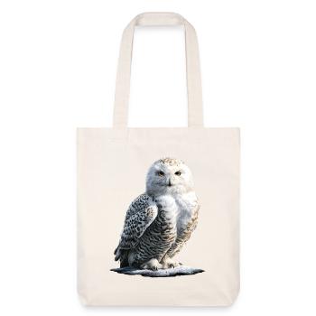 Chouette blanche Chouette Chouette Chouette Chouette Chouette Chouette des neiges - Tote bag épais recyclé Stanley/Stella - blanc cassé - Devant