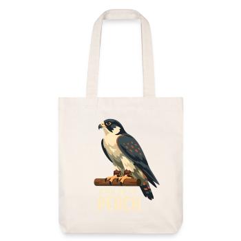 Geboren zum Ansitz | Falknerei Greifvogel - Stanley/Stella recycelter Heavyweight Stoffbeutel - Naturweiß - Vorne