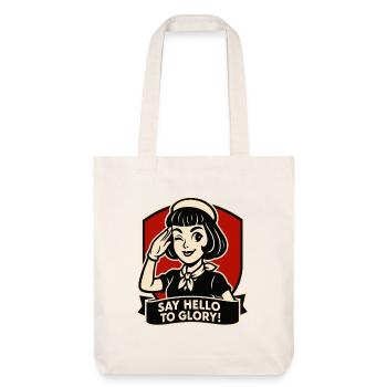 Sag Hallo zu Glory Retro Girl - Stanley/Stella recycelter Heavyweight Stoffbeutel - Naturweiß - Vorne