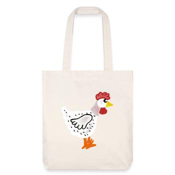 Poulets, poules, poules colorées, poules - Tote bag épais recyclé Stanley/Stella - blanc cassé - Devant