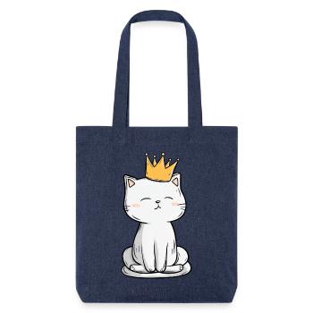 Roi des chats - Tote bag épais recyclé Stanley/Stella - mélange bleu - Devant