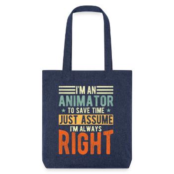 Animator - Stanley/Stella Heavyweight Recycled Tote Bag - melange blue - Front