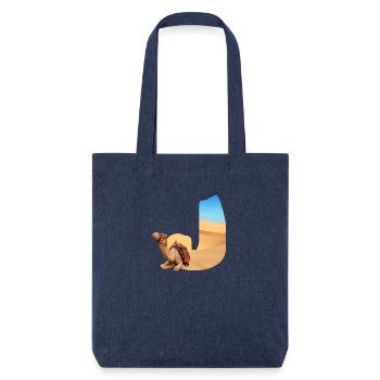 desert with camel j - Stanley/Stella Heavyweight Recycled Tote Bag - melange blue - Front
