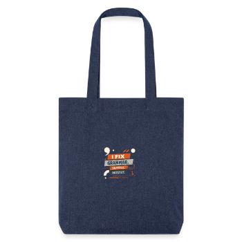 Ich korrigiere Grammatik meistens still - Stanley/Stella recycelter Heavyweight Stoffbeutel - melange Blue - Vorne