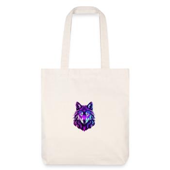 Wolf in neon colors - Stanley/Stella Heavyweight Recycled Tote Bag - natural white - Front
