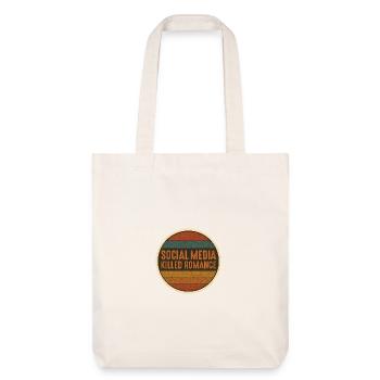 Social Media killed Romance Retro - Stanley/Stella Heavyweight Recycled Tote Bag - natural white - Front