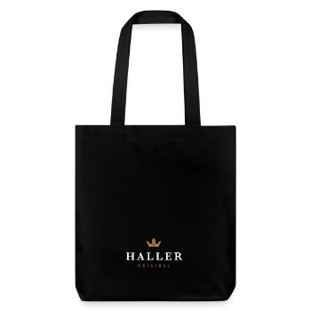 Haller Original Familienlogo - Stanley/Stella recycelter Heavyweight Stoffbeutel - Schwarz - Vorne