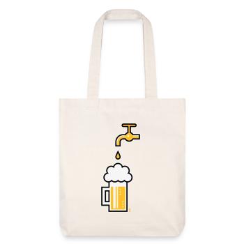 Robinet de chope à bière (Chope à bière Chope à bière / 3C) - Tote bag épais recyclé Stanley/Stella - blanc cassé - Devant