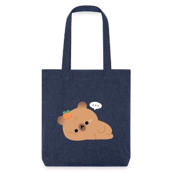Capybara fatigué - Tote bag épais recyclé Stanley/Stella - mélange bleu - Devant