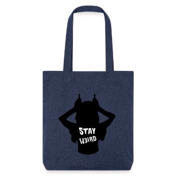 Rebellion Silhouette: Stay Weird - Stanley/Stella recycelter Heavyweight Stoffbeutel - melange Blue - Vorne