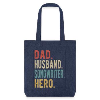 Songwriter Papa Husband Hero - Stanley/Stella Heavyweight Recycled Tote Bag - melange blue - Front