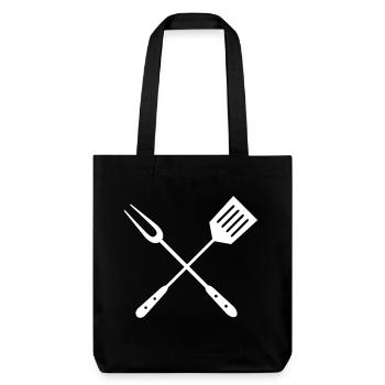 Ustensiles de barbecue - Tote bag épais recyclé Stanley/Stella - noir - Devant