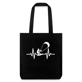 Battement Cœur Kitesurf - Tote bag épais recyclé Stanley/Stella - noir - Devant
