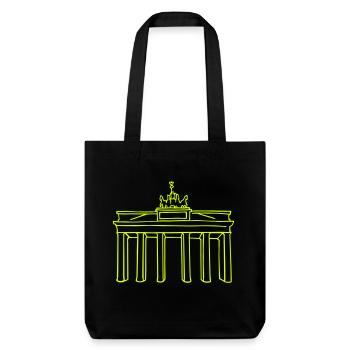 Brandenburger Tor Berlin - Stanley/Stella recycelter Heavyweight Stoffbeutel - Schwarz - Vorne