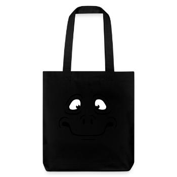 Visage anxieux de bande dessinée anxieux - Tote bag épais recyclé Stanley/Stella - noir - Devant