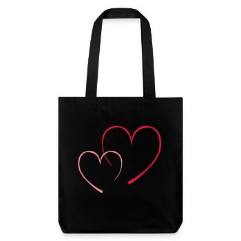 contour_2coeur - Tote bag épais recyclé Stanley/Stella - noir - Devant