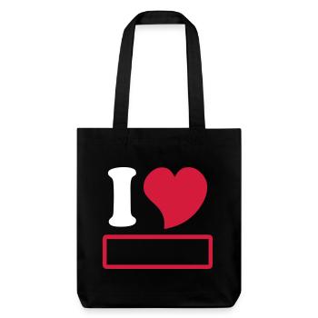 I love à personnaliser - Tote bag épais recyclé Stanley/Stella - noir - Devant